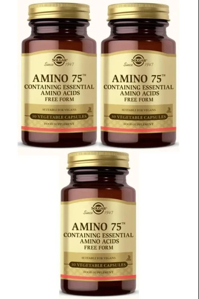 Solgar Amino 75 Essential Amino 30 Kapsül 3 Adet ürün görseli 1