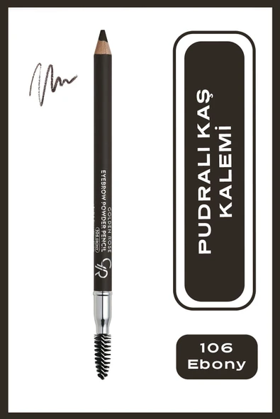Golden Rose 1. Eyebrow Powder Pencil 106 Ebony Pudralı Kaş Kalemi 1,19 g ürün görseli 1