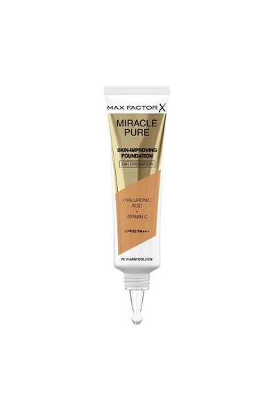 Max Factor Miracle Pure Foundation Warm Golden No:76 - Resim 3