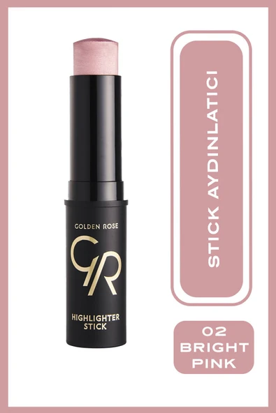 Golden Rose Highlighter Stick 02 Bright Pink Stik Aydınlatıcı 9,5 ml ürün görseli 1