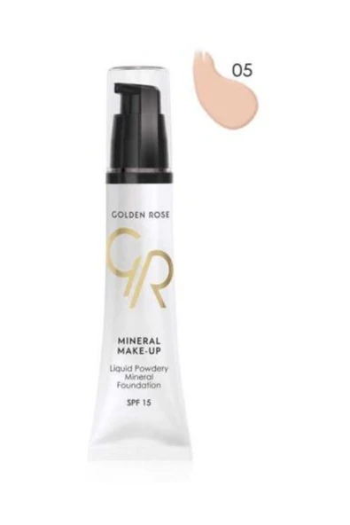 Golden Rose Mineral Make-up 05 Liquid Powdery Foundation 35ml ürün görseli 1