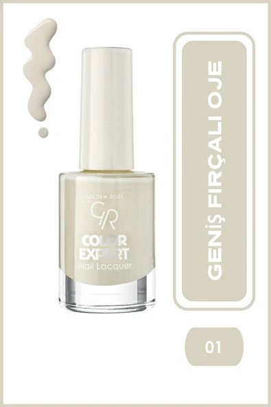Golden Rose Color Expert Nail Lacquer 01 Geniş Fırçalı Oje 10,2 ml ürün görseli 1