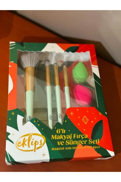 eklips Yılbaşı Özel Seri Eklips 6'lı Makyaj Fırça ve Sünger Seti ürün görseli 1