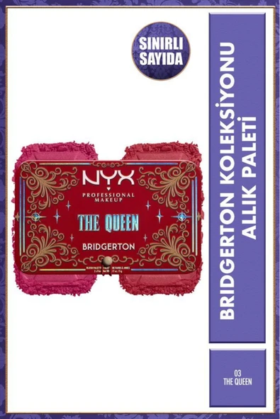 NYX Professional Makeup Bridgerton Koleksiyonu Allık Paleti -03 The Queen ürün görseli 1