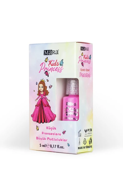 Mara Kids Princess Yıkanabilir Su Bazlı Çocuk Ojesi Pembe ürün görseli 1