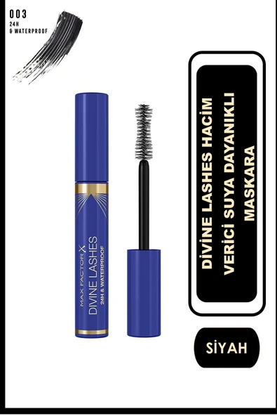 Max Factor Divine Lashes Waterproof Hacim Verici Tere Dayanıklı Maskara Siyah ürün görseli 1