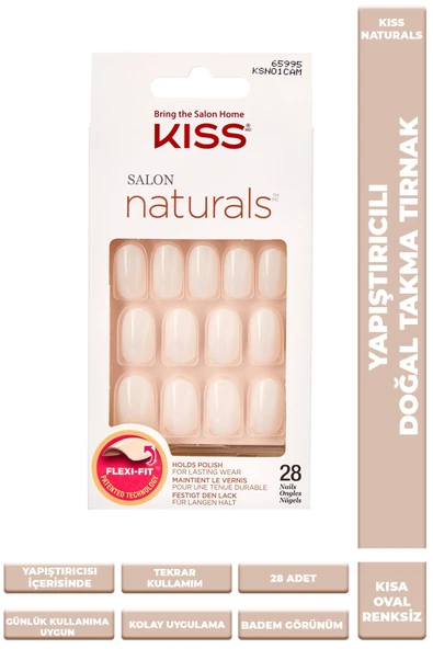 Kiss Renksiz Takma Tırnak Seti Tırnak Yapıştırıcılı - Ksn01c - 731509659955 ürün görseli 1