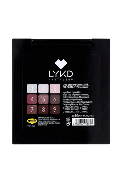 lykd 9'lu Far Paleti - 197 Glow Walk - Resim 5