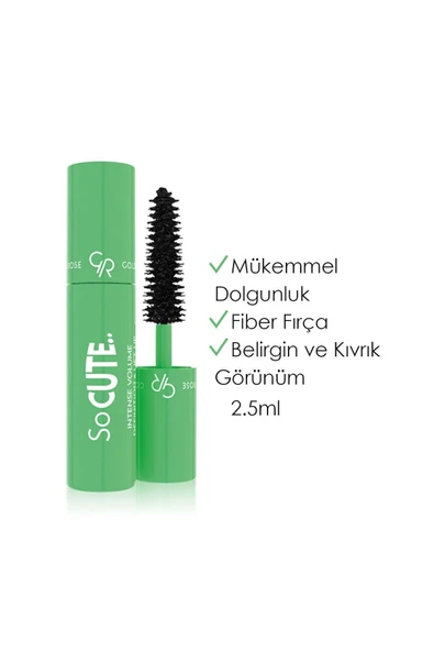 Golden Rose So Cute intense Volume Definition&Lift Up Mascara Black Mini Maskara 2,5 ml ürün görseli 1