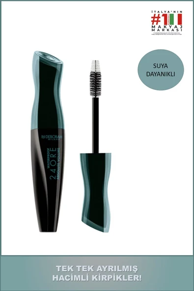 Deborah 24Ore Absolute Volume Waterproof Hacim ve dolgunlaşrıcı Maskara Siyah 8009518171051 ürün görseli 1