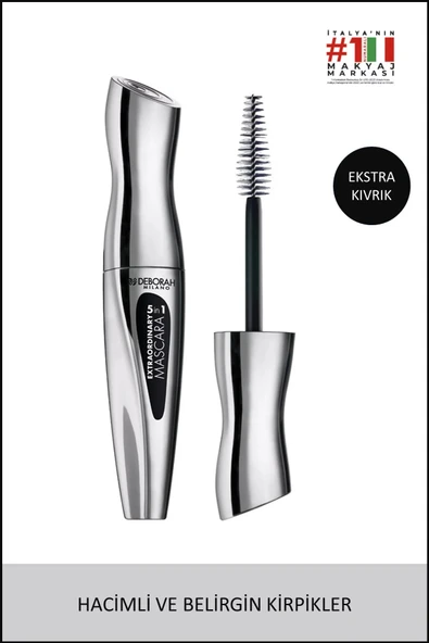 Deborah Milano Extraordinary 5 in 1 Siyah Maskara yoğun kıvrım etkisi ürün görseli 1