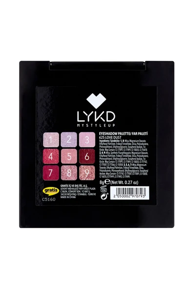 lykd 9'lu Far Paleti 625 Love Dust - Resim 5