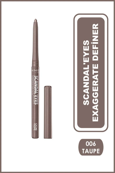 RIMMEL LONDON Taupe Eyeliner - Scandal'eyes Exaggerate Definer 006 Taupe ürün görseli 1