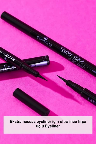 Essence Super Fine Kalem Eyeliner 01 - Resim 3