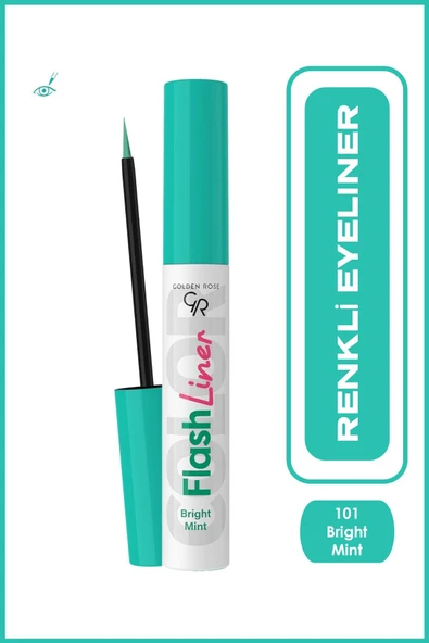 Golden Rose Flash Liner Colered Eyeliner No:101 Bright Mint - Renkli Eyeliner - 8691190535117 ürün görseli 1
