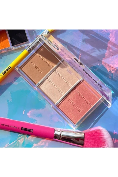 MAKEUP REVOLUTION X Fortnite Sculpt Face Palette Kontur Paleti - Allık, Bronzer, Aydınlatıcı ürün görseli 1