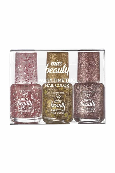 Golden Rose Miss Beauty Party Time Trio Nail Colors Oje Seti 3x6 ml ürün görseli 1