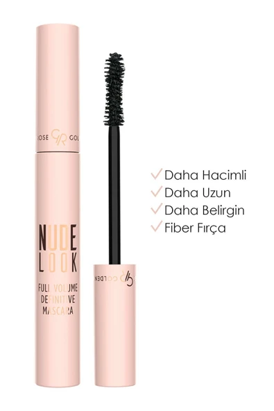 Golden Rose Nude Look Full Volume Definitive Mascara İçerikli Hacim Veren Maskara 9 ml ürün görseli 1