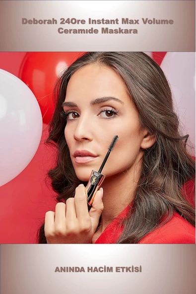 Deborah 24Ore Instant Max Volume Ceramıde Maskara - Resim 3