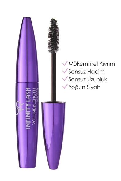 Golden Rose Infinity Lash Volume&Length Mascara Hacim ve Uzunluk Veren Maskara 11 ml ürün görseli 1