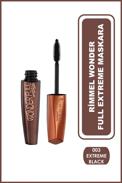 RIMMEL LONDON Rimmel Wonder Full Extreme Black 003 Extreme Siyah Maskara ürün görseli 1
