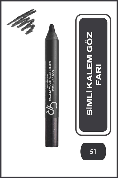 Golden Rose Glitter Eyeshadow Crayon Waterproof 51 Işıltılı Kalem Far 2,4 g ürün görseli 1