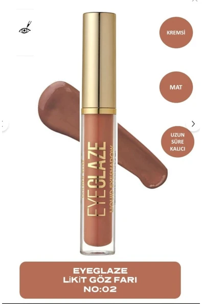Golden Rose Eye Glaze Liquid Eyeshadow No:02 Cinnamon ürün görseli 1