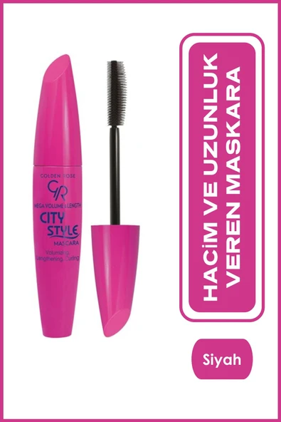 Golden Rose Mega Volume&Length City Style Mascara Hacim ve Uzunluk Veren Maskara 9 ml ürün görseli 1
