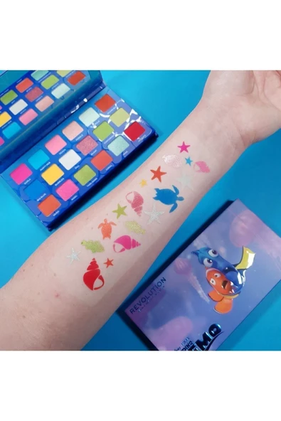 Revolution x Finding Nemo Eyeshadow - Kayıp Balık Nemo Far Paleti - Resim 6