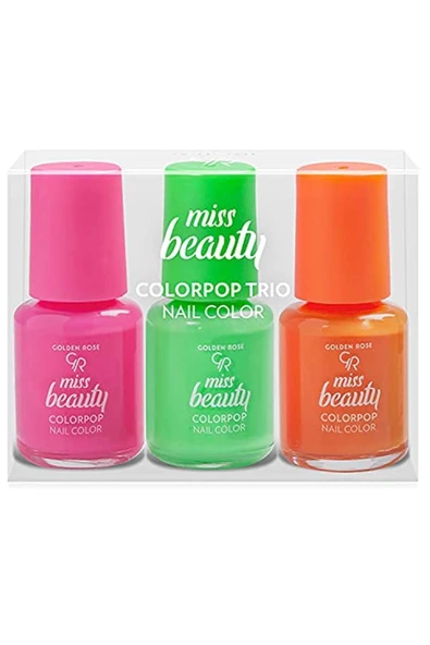 Golden Rose Miss Beauty Colorpop Trio Nail Colors Oje Seti 3x6 ml ürün görseli 1