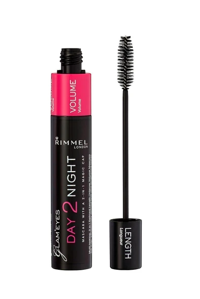 RIMMEL LONDON Siyah Maskara - Glam'Eyes Day 2 Night Maskara 001 Black 3607342207622 ürün görseli 1