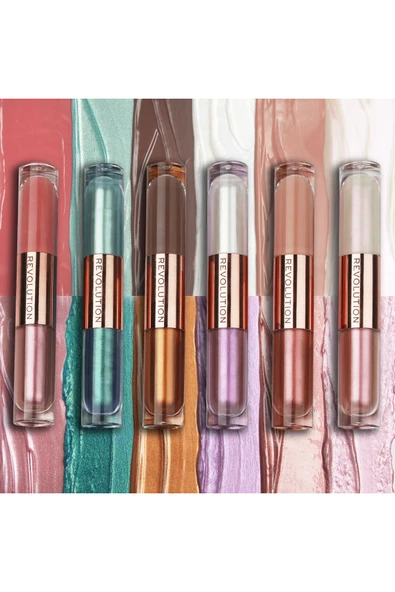 MAKEUP REVOLUTION Revolution Double Up Likit Far Kalemi Opulence - Resim 5