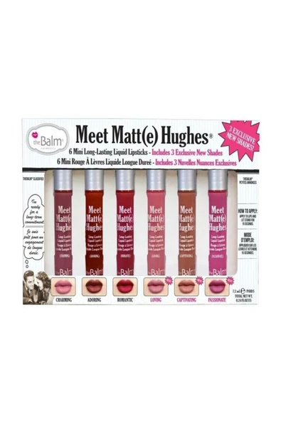 the balm Meet Matte Hughes 6'lı Ruj Seti seyahat boy LİKİT MAT RUJ 1.2 ML Lipsticks ürün görseli 1