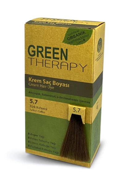 Green Therapy Krem Saç Boyası 5.7 Türk Kahvesi ürün görseli 1