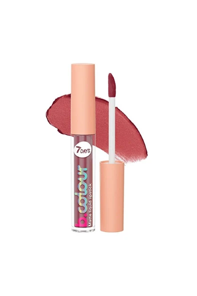 7DAYS B.Colour Mat Likit Ruj - 01 Dusty Rose - 1 adet ürün görseli 1