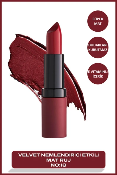 Golden Rose Velvet Matte Lipstick 18 Velvet Mat Ruj 4,2 g ürün görseli 1