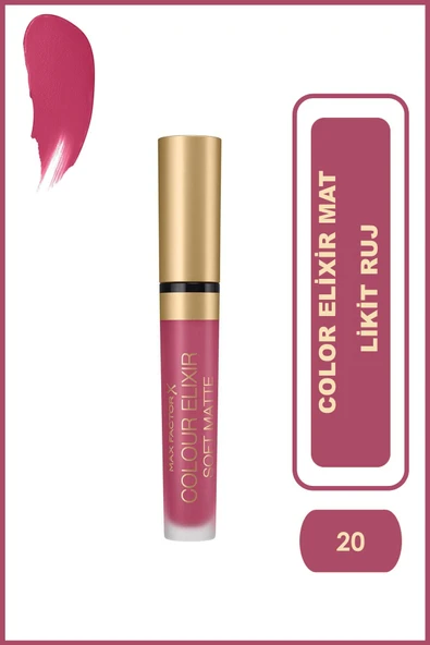 Max Factor Likit Mat Ruj Color Elixir Matte 020 Blushing Peony ürün görseli 1