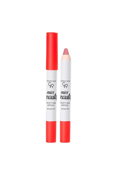 Golden Rose Miss Beauty Velvety Kiss Lipstick No:08 Cool Pink - Mat Kalem Ruj ürün görseli 1