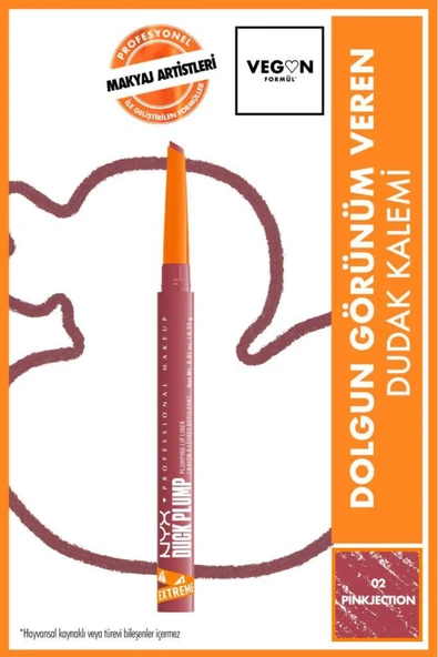NYX Professional Makeup Duck Plump Dolgun Görünüm Veren Dudak Kalemi - 02 Pinkjection ürün görseli 1