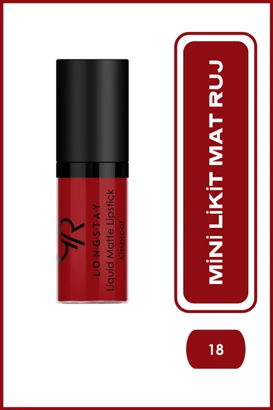 Golden Rose Longstay Matte Mini 18 Uzun Süre Kalıcı Likit Mat Ruj 3 ml ürün görseli 1