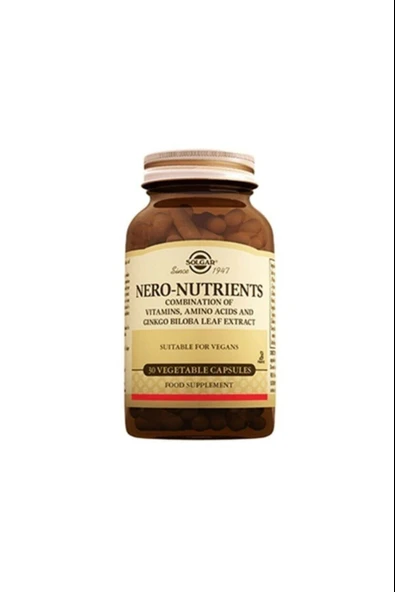 Solgar Nero Nutrients 30 Kapsül - Resim 2