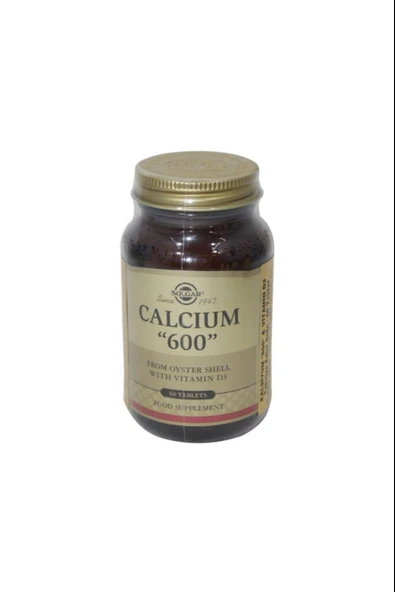 Solgar Calcium Oyster Shell 600 Mg 60 Tablet ürün görseli 1