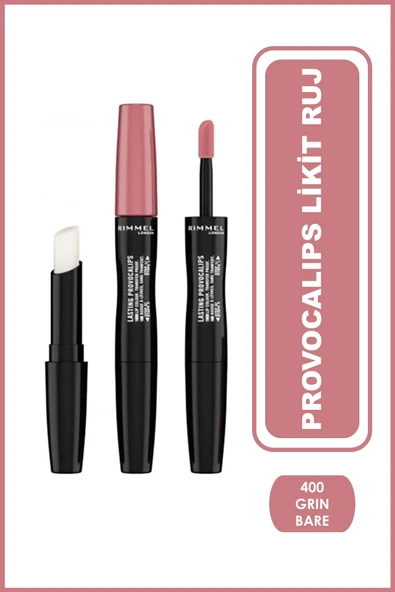 RIMMEL LONDON Provocalips Likit Ruj Grin & Bare It 400 ürün görseli 1
