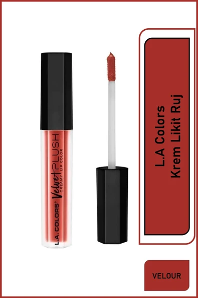 L.A Colors LA COLORS VELVET PLUSH CREAMY LİKİT RUJ-VELOUR ürün görseli 1