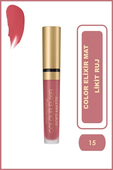 Max Factor Likit Mat Ruj Color Elixir Matte 015 Rose Dust ürün görseli 1