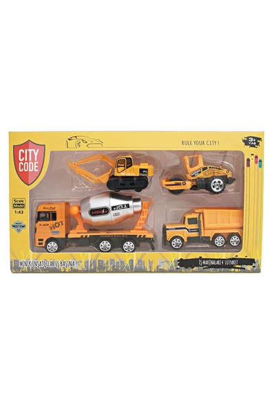 CITYCODE Die-cast 1:43 Iş Makineleri 4'lü Paket ürün görseli 1
