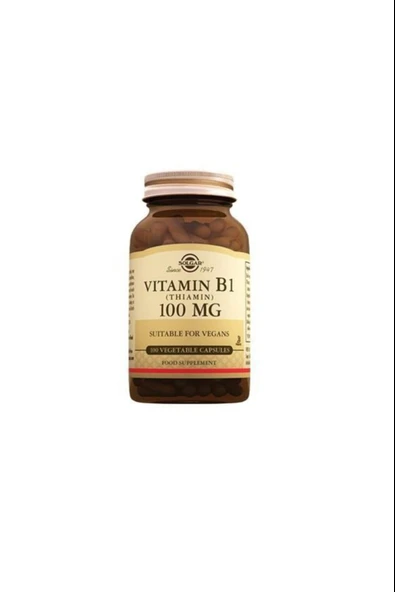 Solgar Vitamin B1 Thiamin 100 mg 100 Vegetable Kapsül ürün görseli 1