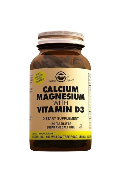 Solgar Calcium Magnesium Vitamin D3 150 Tablet ürün görseli 1