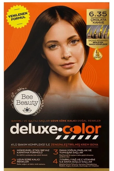 Bee Beauty Deluxe Color Kit Saç Boyası 6.35 Çikolata Kahve ürün görseli 1