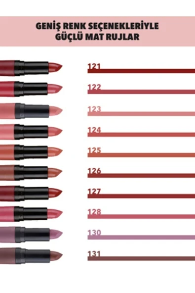 Fırst Time Fırst Tıme Rich Matte Lipstick - 121 - Resim 5